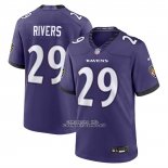 Camiseta NFL Game Baltimore Ravens Chandler Rivers Violeta Camiseta NFL Game Baltimore Ravens Chandler Rivers Violeta
