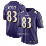 Camiseta NFL Game Baltimore Ravens Lajohntay Wester Violeta Camiseta NFL Game Baltimore Ravens Lajohntay Wester Violeta