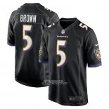 Camiseta NFL Game Baltimore Ravens Marquise Brown 5 Negro