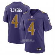 Camiseta NFL Game Baltimore Ravens Zay Flowers Alterno Violeta