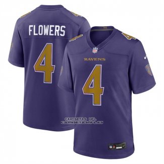 Camiseta NFL Game Baltimore Ravens Zay Flowers Alterno Violeta