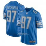 Camiseta NFL Game Detroit Lions Aidan Hutchinson 2022 NFL Draft Pick Azul