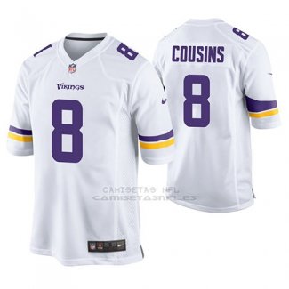 Camiseta NFL Game Hombre Minnesota Vikings Kirk Cousins Blanco