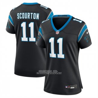 Camiseta NFL Game Mujer Carolina Panthers Nic Scourton Negro