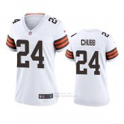 Camiseta NFL Game Mujer Cleveland Browns Nick Chubb 2020 Blanco