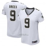 Camiseta NFL Game Mujer New Orleans Saints Drew Brees Blanco
