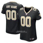 Camiseta NFL Game Mujer New Orleans Saints Personalizada Negro