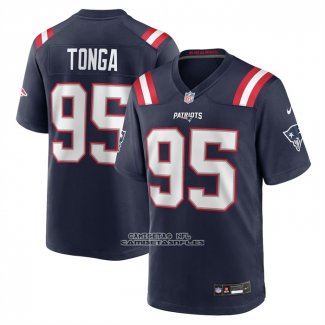 Camiseta NFL Game New England Patriots Khyiris Tonga Azul