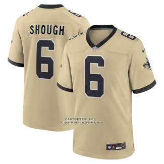 Camiseta NFL Game New Orleans Saints Tyler Shough Alterno Oro