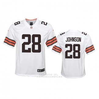 Camiseta NFL Game Nino Cleveland Browns Kevin Johnson Blanco