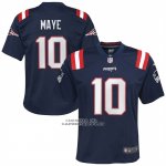 Camiseta NFL Game Nino New England Patriots Drake Maye Azul