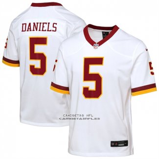 Camiseta NFL Game Nino Washington Commanders Jayden Daniels Super Bowl Era Blanco