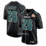 Camiseta NFL Game Philadelphia Eagles Saquon Barkley Super Bowl LIX Negro