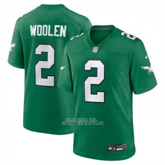 Camiseta NFL Game Philadelphia Eagles Tariq Woolen Alterno Verde