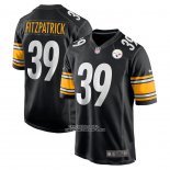 Camiseta NFL Game Pittsburgh Steelers 39 Minkah Fitzpatrick Negro Blanco