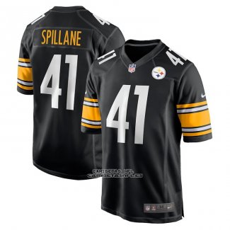 Camiseta NFL Game Pittsburgh Steelers Robert Spillane Negro