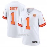Camiseta NFL Game Tampa Bay Buccaneers Rachaad White 50th Season Blanco Camiseta NFL Game Tampa Bay Buccaneers Rachaad White 50th Season Blanco
