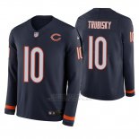 Camiseta NFL Hombre Chicago Bears Mitchell Trubisky Azul Therma Manga Larga
