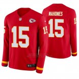 Camiseta NFL Hombre Kansas City Chiefs Patrick Mahomes Ii Rojo Therma Manga Larga