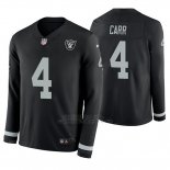 Camiseta NFL Hombre Oakland Raiders Derek Carr Negro Therma Manga Larga