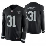 Camiseta NFL Hombre Oakland Raiders Marcus Gilchrist Negro Therma Manga Larga