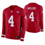 Camiseta NFL Hombre San Francisco 49ers Nick Mullens Rojo Therma Manga Larga