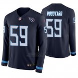 Camiseta NFL Hombre Tennessee Titans Wesley Woodyard Azul Therma Manga Larga