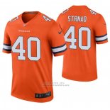 Camiseta NFL Legend Dallas Cowboys 40 Justin Strnad 2020 Naranja Color Rush