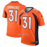 Camiseta NFL Legend Denver Broncos Justin Simmons Naranja