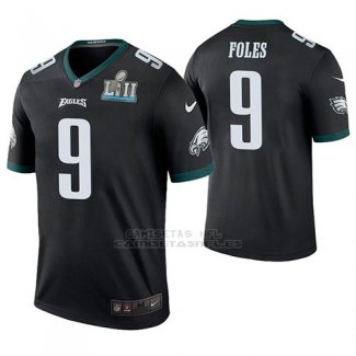 Camiseta NFL Legend Hombre Philadelphia Eagles Nick Foles Negro Super Bowl Lii Champions Color Rush