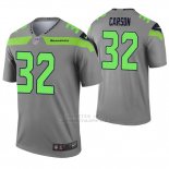 Camiseta NFL Legend Hombre Seattle Seahawks 32 Chris Carson Inverted Gris