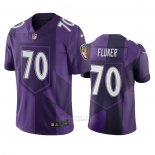 Camiseta NFL Limited Baltimore Ravens D.j. Fluker Ciudad Edition Violeta