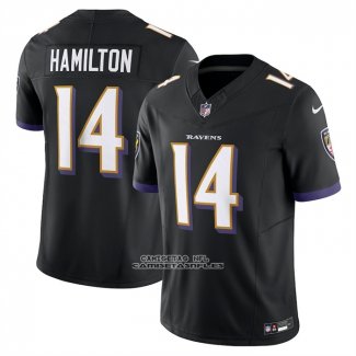 Camiseta NFL Limited Baltimore Ravens Kyle Hamilton Alterno Vapor F.U.S.E. Negro