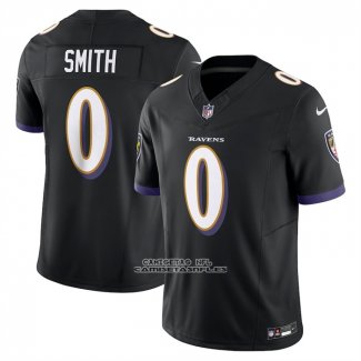 Camiseta NFL Limited Baltimore Ravens Roquan Smith Alterno Vapor F.U.S.E. Negro