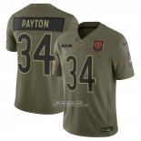 Camiseta NFL Limited Chicago Bears Walter Payton 2025 Salute To Service Retired Verde Militar