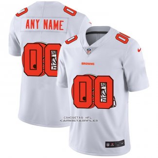 Camiseta NFL Limited Cleveland Browns Personalizada Logo Dual Overlap Blanco