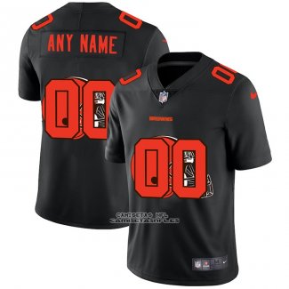 Camiseta NFL Limited Cleveland Browns Personalizada Logo Dual Overlap Negro