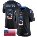 Camiseta NFL Limited Detroit Lions Stafford Rush USA Flag Negro