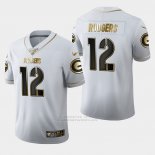 Camiseta NFL Limited Green Bay Packers Aaron Rodgers Golden Edition Blanco