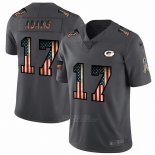 Camiseta NFL Limited Green Bay Packers Adams Retro Flag Negro