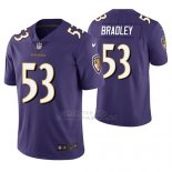 Camiseta NFL Limited Hombre Baltimore Ravens Bam Bradley Violeta Vapor Untouchable