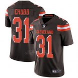 Camiseta NFL Limited Hombre Cleveland Browns 31 Nick Chubb Marron Home Vapor Untouchable