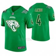 Camiseta NFL Limited Hombre Jacksonville Jaguars Josh Lambo St. Patrick's Day Verde