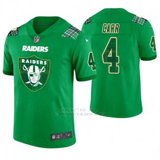 Camiseta NFL Limited Hombre Oakland Raiders Derek Carr St. Patrick's Day Verde