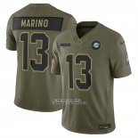 Camiseta NFL Limited Miami Dolphins Dan Marino 2025 Salute To Service Retired Verde Militar