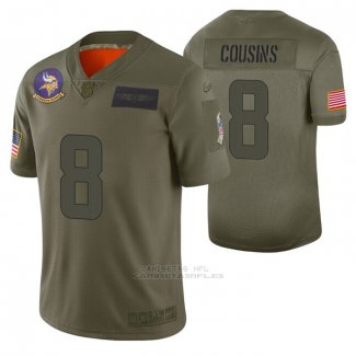 Camiseta NFL Limited Minnesota Vikings Kirk Cousins 2019 Salute To Service Verde