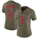 Camiseta NFL Limited Mujer 3 Winston Tampa Bay Buccaneers 2017 Salute To Service Verde