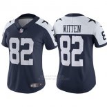 Camiseta NFL Limited Mujer Dallas Cowboys 82 Jason Witten Azul Vapor Untouchable Rush