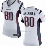 Camiseta NFL Limited Mujer New England Patriots 80 Danny Ahombredola Blanco Stitched