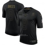 Camiseta NFL Limited New Orleans Saints Brees 2020 Salute To Service Negro